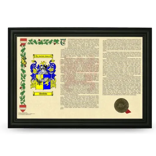 Eberlein Armorial Landscape Framed - Black