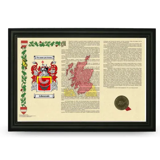Eckenrode Armorial Landscape Framed - Black
