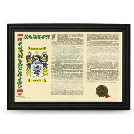 Edward's Armorial Landscape Framed - Black