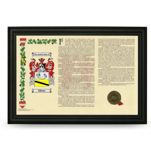 Efferen Armorial Landscape Framed - Black