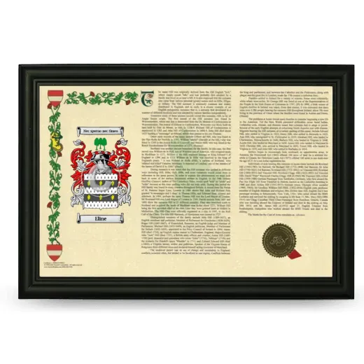 Eline Armorial Landscape Framed - Black