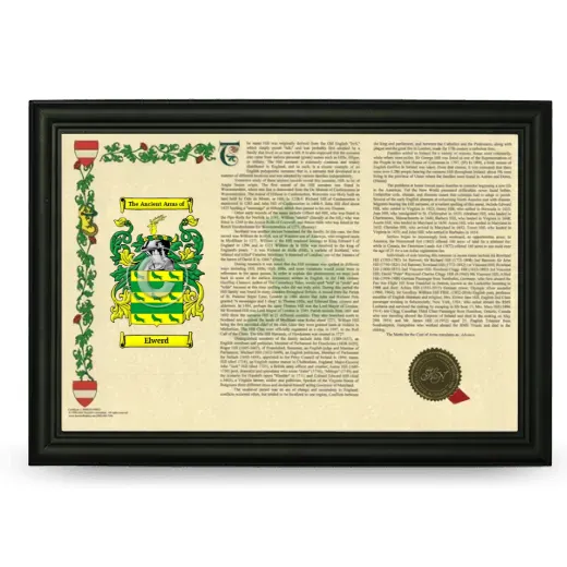 Elwerd Armorial Landscape Framed - Black