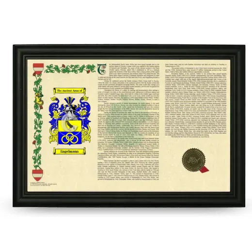 Engelmann Armorial Landscape Framed - Black