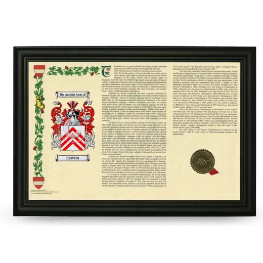 Epstein Armorial Landscape Framed - Black