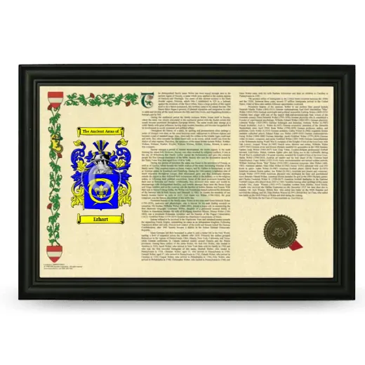 Erhart Armorial Landscape Framed - Black
