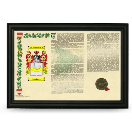 Escalante Armorial Landscape Framed - Black
