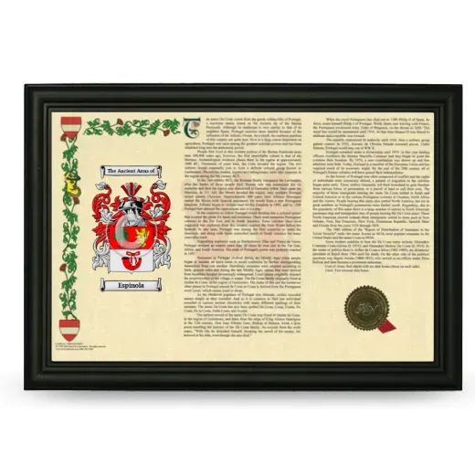 Espinola Armorial Landscape Framed - Black
