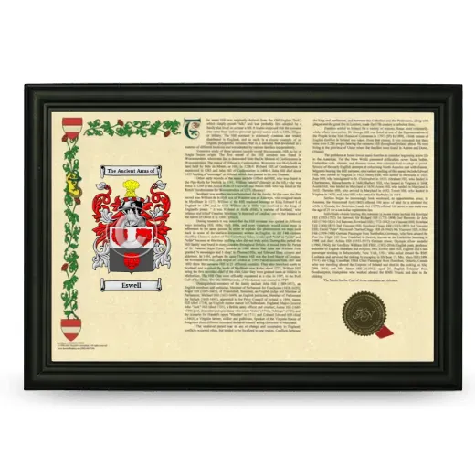Eswell Armorial Landscape Framed - Black