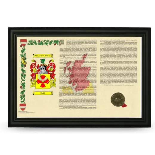 Evitt Armorial Landscape Framed - Black