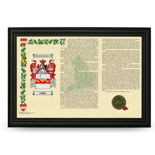 Fadely Armorial Landscape Framed - Black