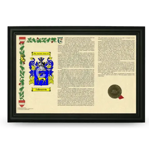 Falkenstein Armorial Landscape Framed - Black