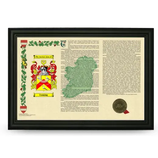 Fanning Armorial Landscape Framed - Black