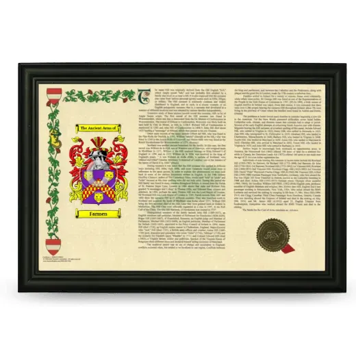 Farmen Armorial Landscape Framed - Black