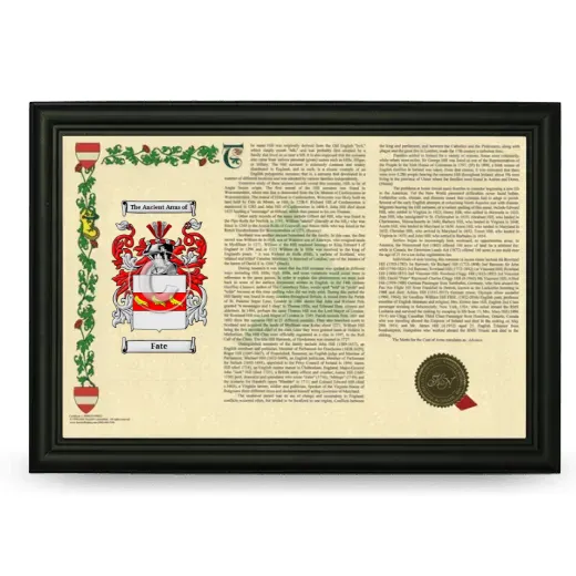 Fate Armorial Landscape Framed - Black