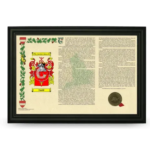 Fauld Armorial Landscape Framed - Black