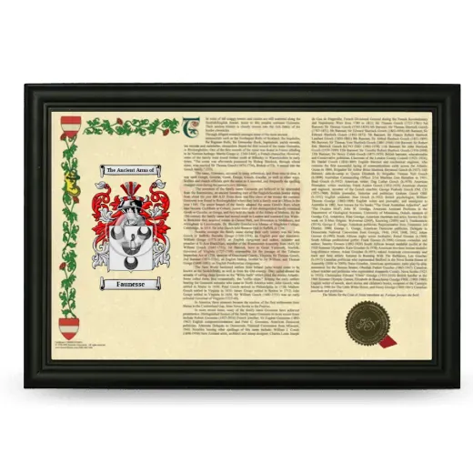Faunesse Armorial Landscape Framed - Black