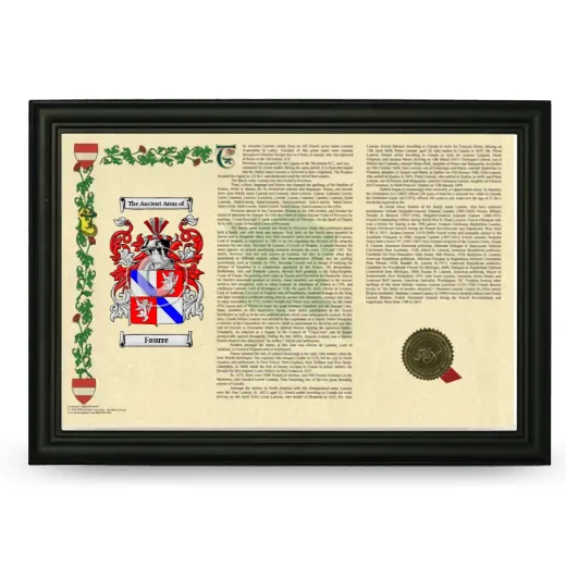 Faurre Armorial Landscape Framed - Black
