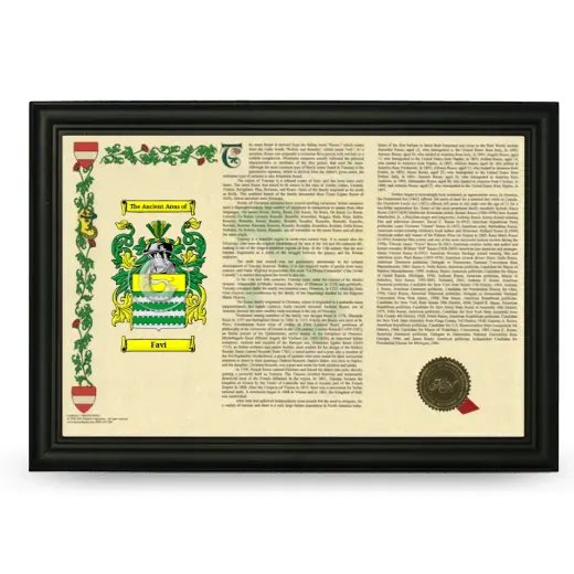 Favi Armorial Landscape Framed - Black