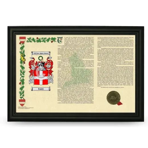 Fazey Armorial Landscape Framed - Black