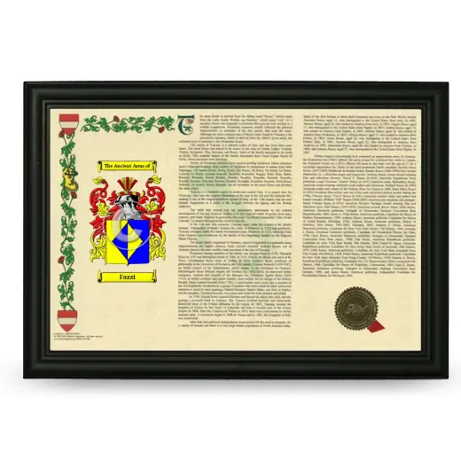 Fazzi Armorial Landscape Framed - Black