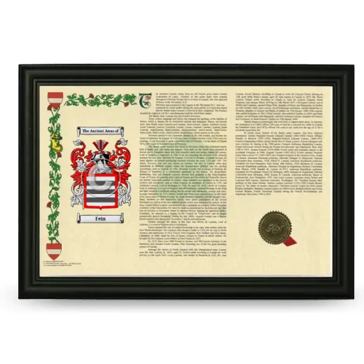 Fein Armorial Landscape Framed - Black