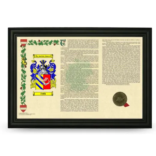 Feith Armorial Landscape Framed - Black