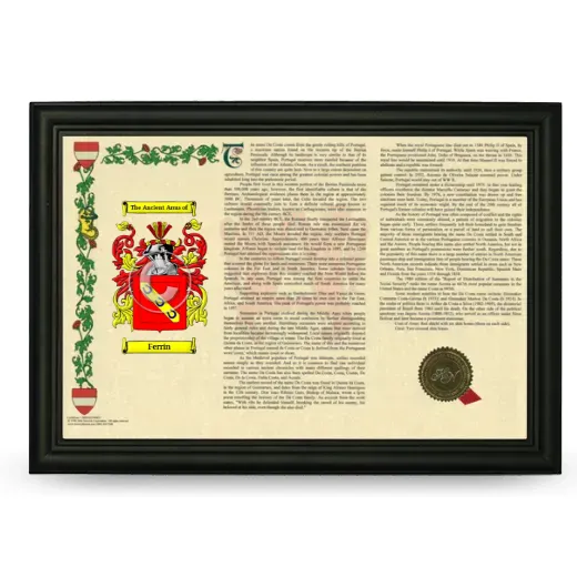 Ferrin Armorial Landscape Framed - Black