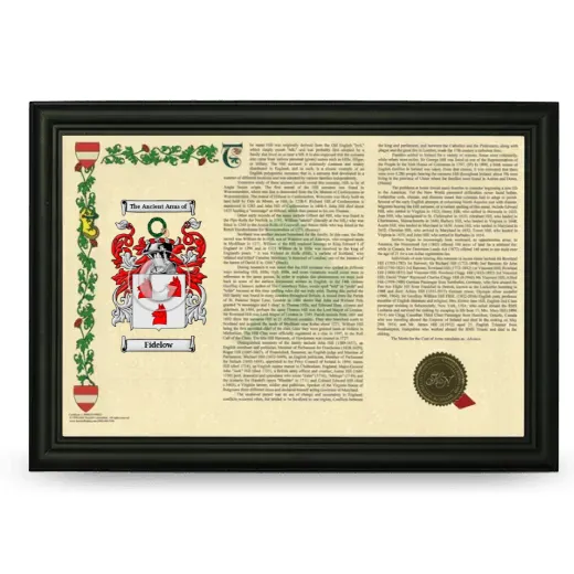Fidelow Armorial Landscape Framed - Black
