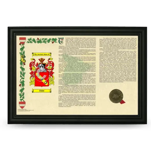 Fiero Armorial Landscape Framed - Black