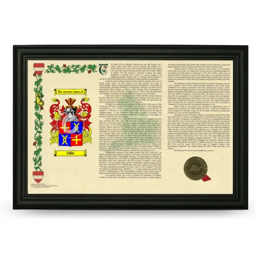 Fillis Armorial Landscape Framed - Black