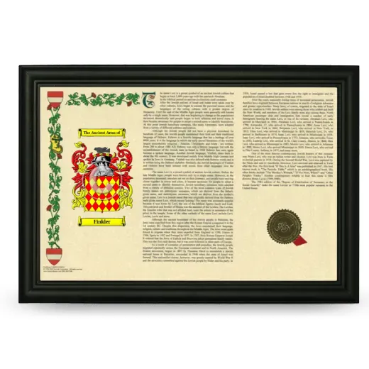 Finkler Armorial Landscape Framed - Black
