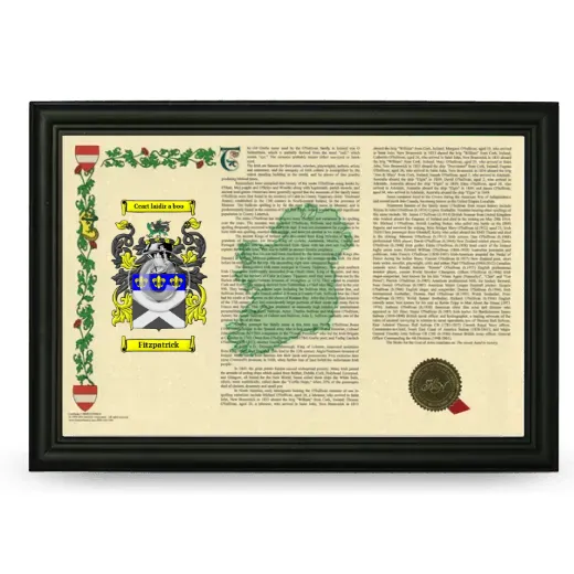 Fitzpatrick Armorial Landscape Framed - Black