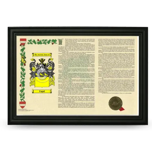 Fogal Armorial Landscape Framed - Black