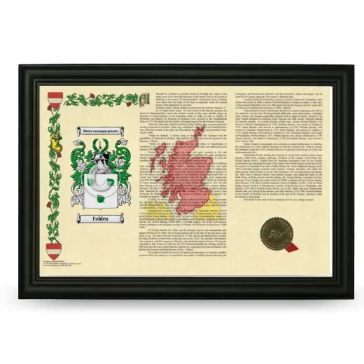 Folden Armorial Landscape Framed - Black