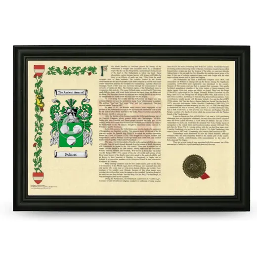 Folmer Armorial Landscape Framed - Black
