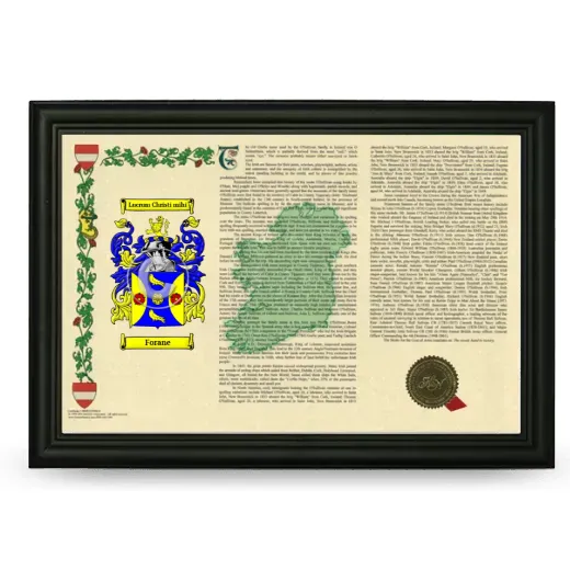 Forane Armorial Landscape Framed - Black