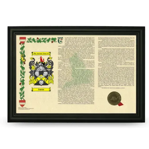 Forcer Armorial Landscape Framed - Black