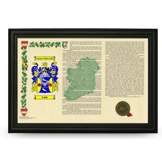 Forde Armorial Landscape Framed - Black