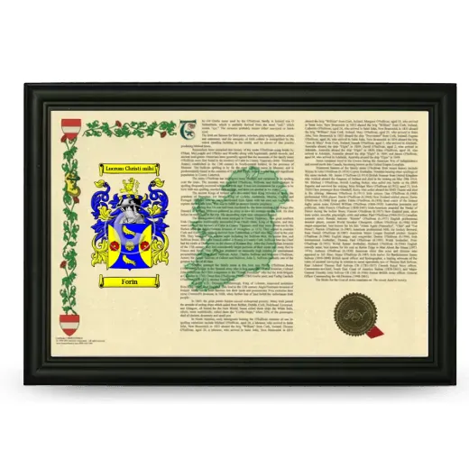 Forin Armorial Landscape Framed - Black