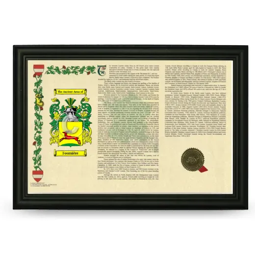 Fournière Armorial Landscape Framed - Black