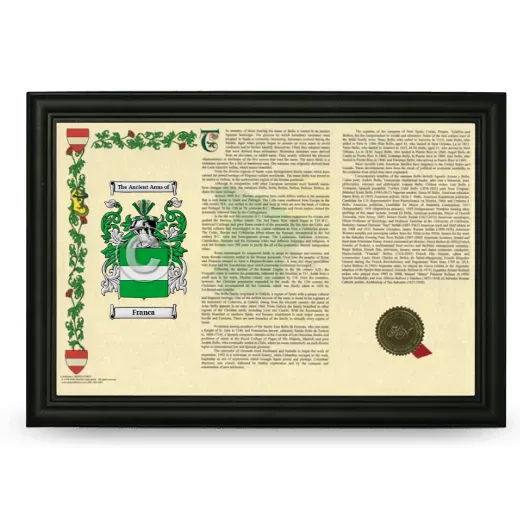 Franca Armorial Landscape Framed - Black