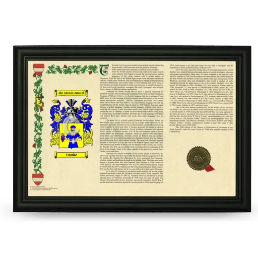 Franke Armorial Landscape Framed - Black