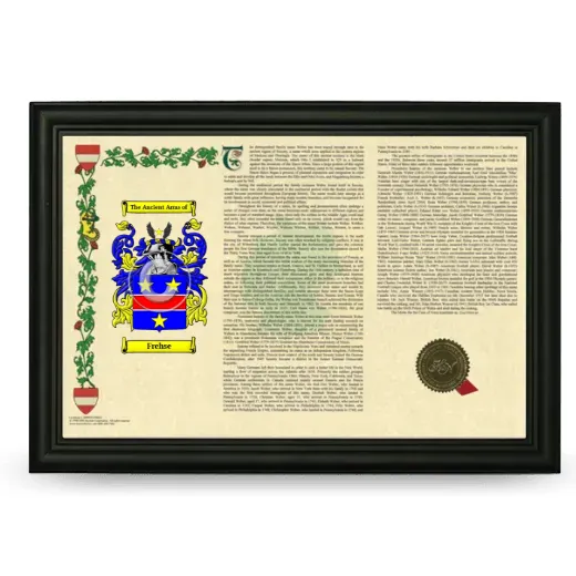 Frehse Armorial Landscape Framed - Black