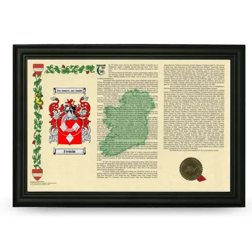 Fremin Armorial Landscape Framed - Black