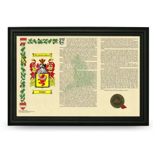 Freney Armorial Landscape Framed - Black