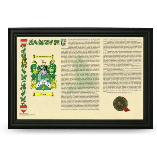 Frude Armorial Landscape Framed - Black