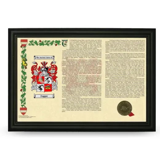 Fugger Armorial Landscape Framed - Black