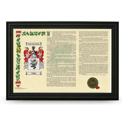 Fulop Armorial Landscape Framed - Black