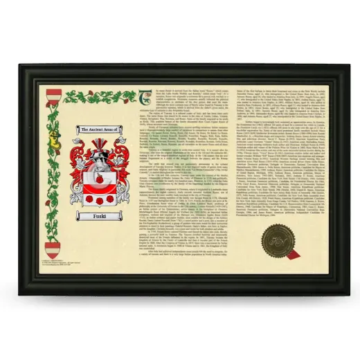 Fuski Armorial Landscape Framed - Black