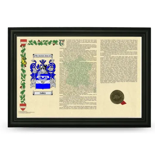 Gabry Armorial Landscape Framed - Black